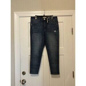 Democracy Jeans Women's Size 16 Blue "Ab" Technology Skinny Cropped Denim Jeans